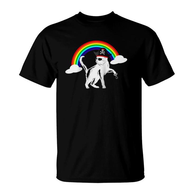 Rainbow Pirate Cat-Purrate Pirate Cat-Lgbt Pride Raglan Baseball Tee T-Shirt