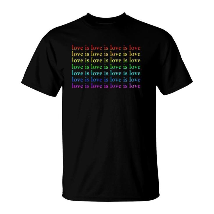 Rainbow Pride Love Is Love Raglan Baseball Tee T-Shirt