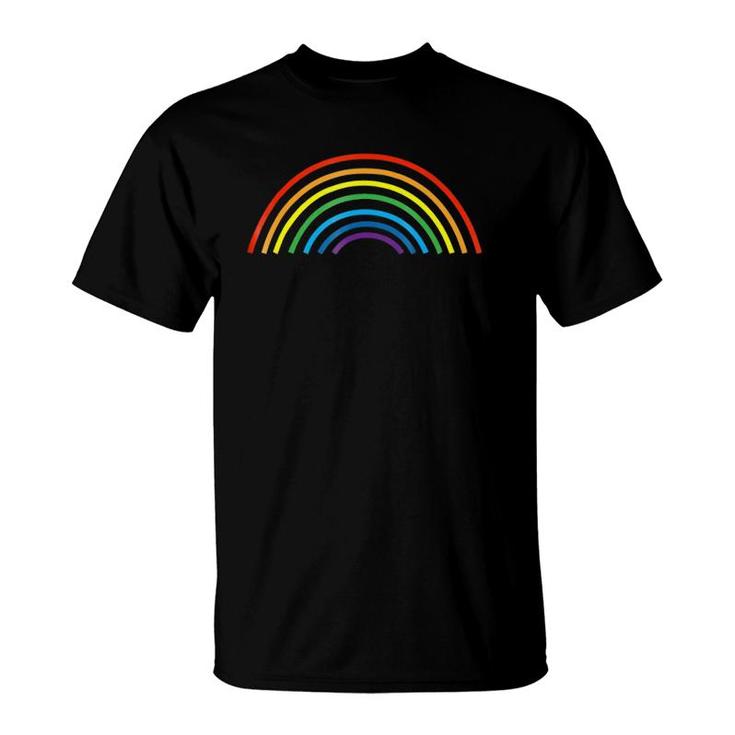 Rainbow Striped T-Shirt - Simple Plain Rainbow Design Rainbow Striped T-Shirt - Simple Plain Rainbow Design