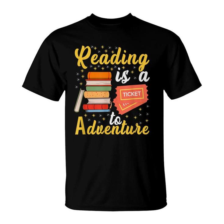 Reading Adventure Library Student Teacher Book School T-shirt