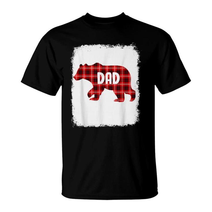 Red Plaid Dad Buffalo Matching Family Papa Pajama Christmas  T-Shirt