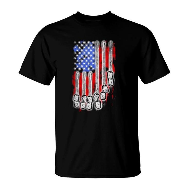 Remember America's Heroes Dog Tag T-Shirt