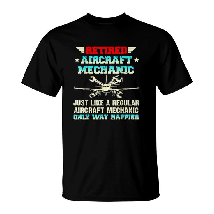 Retired Aircraft Mechanic Regular Aircraft Mechanic Gifts T-Shirt