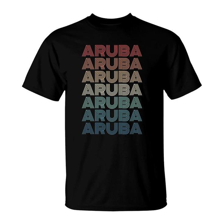 Retro Aruba Vintage 80S Style Family Vacation T-Shirt