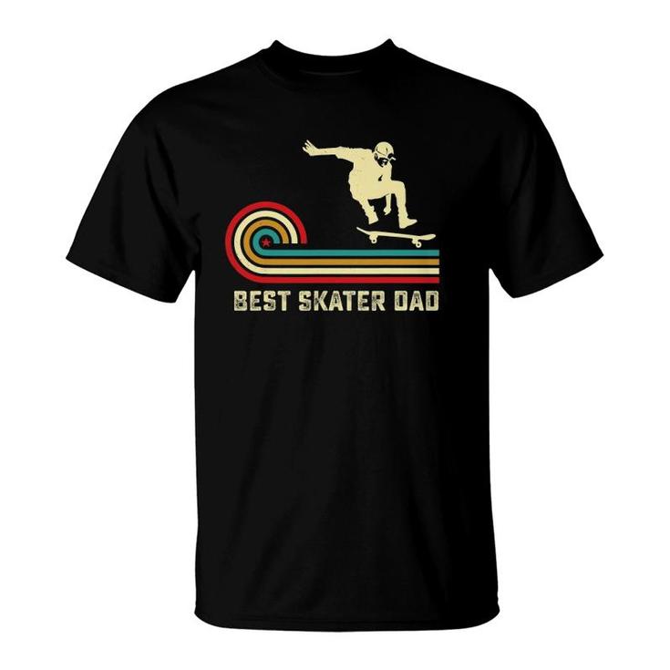 Retro Best Skater Dad Gift Skateboarding Father Skateboarder T-Shirt