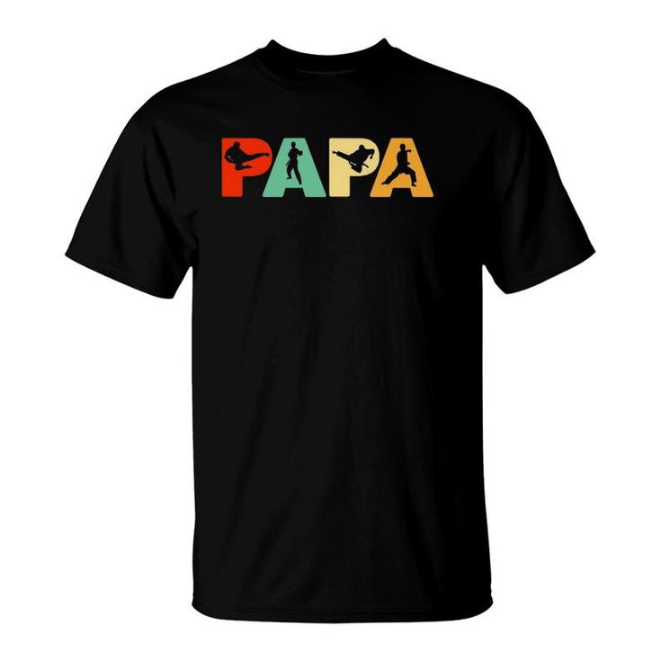 Retro Karate Dad Funny Papa Karate Father  T-Shirt