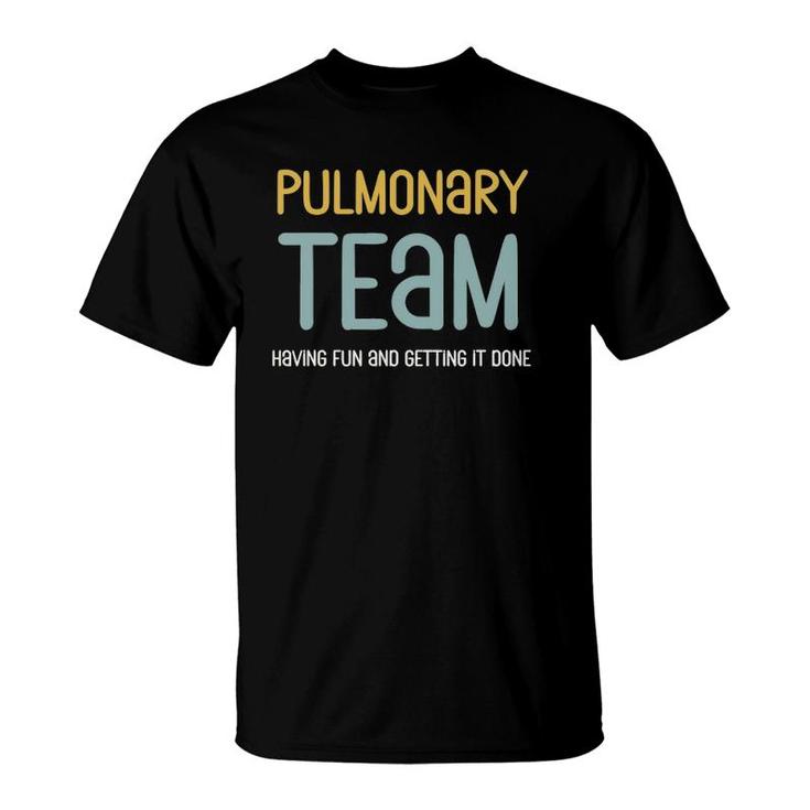 Retro Respiratory Therapy Team Pulmonologist Pulmonary Nurse T-Shirt