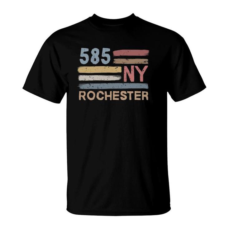 Retro Rochester Area Code 585 Residents State New York  T-Shirt