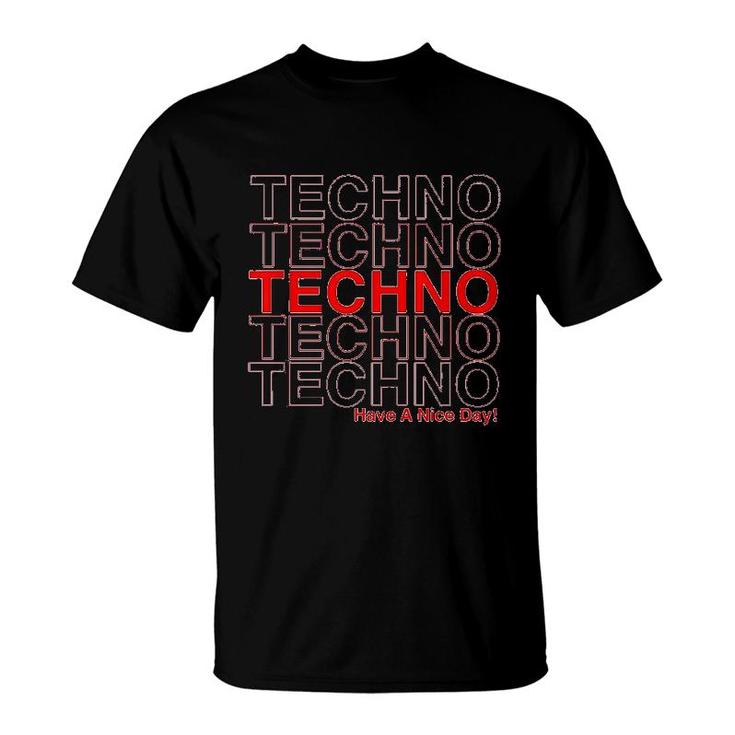 Retro Techno T-Shirt Dj Gear Trance House Music Lover Edm Retro Techno T-Shirt Dj Gear Trance House Music Lover Edm