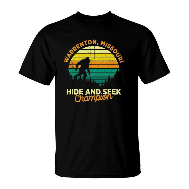 Retro Warrenton, Missouri Bigfoot Souvenir T-Shirt