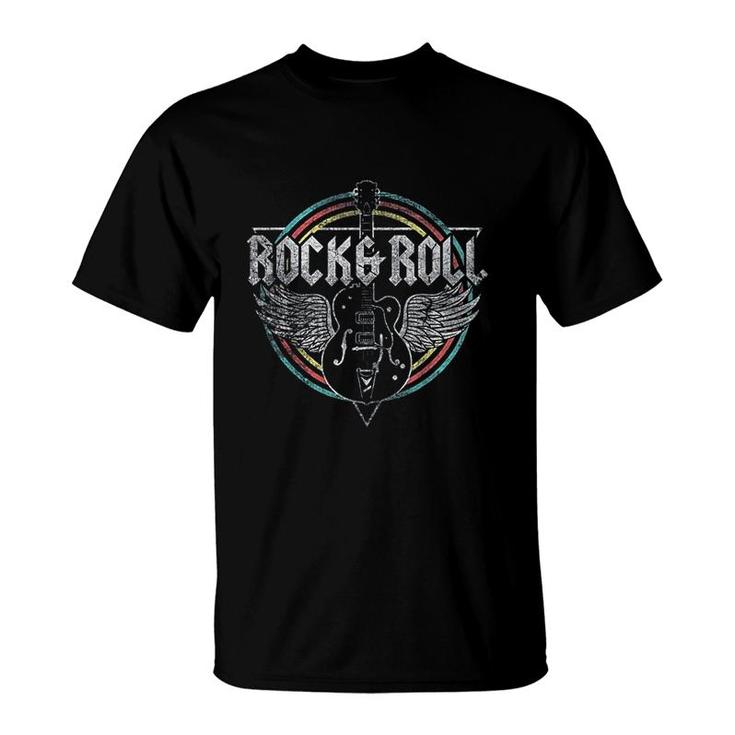 Rock And Roll Guitar Wings Music T-Shirt