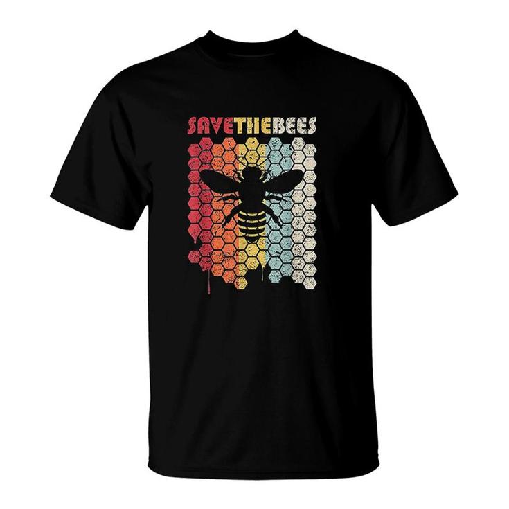 Save The Bees Shirt. Retro Style Climate Change T-Shirt Save The Bees Shirt. Retro Style Climate Change T-Shirt