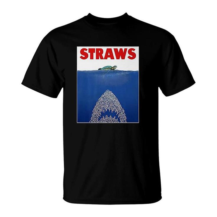 Save The Sea Turtles Conservation Straws T-Shirt