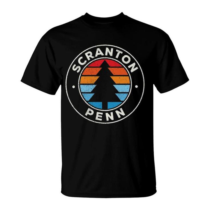 Scranton Pennsylvania Pa Vintage Graphic Retro 70S Pullover T-Shirt