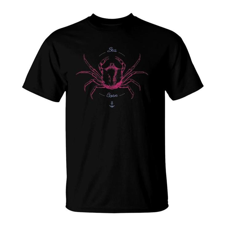 Sea Born Crab Cool Vintage Marine Biologist Ocean Life 1 Ver2 T-Shirt