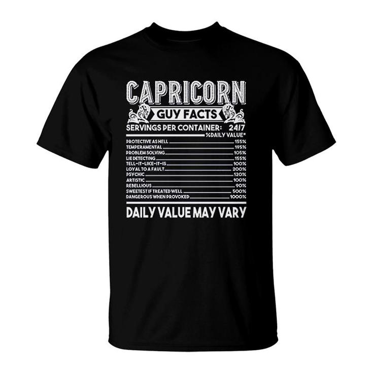 Seecrab Capricorn Guy Facts T-Shirt