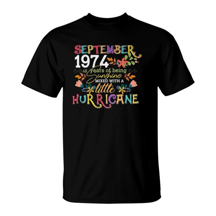 September Girls 1974 Funny 48Th Birthday 48 Years Old Bday T-Shirt