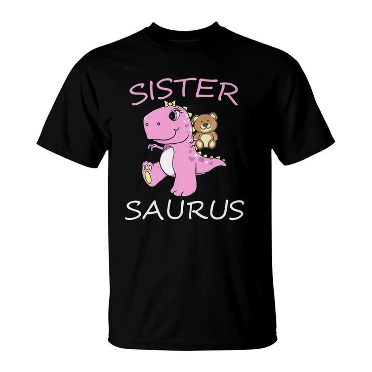 Sistersaurus Rex Sister Saurus Dinosaur Little Girls Premium T-Shirt