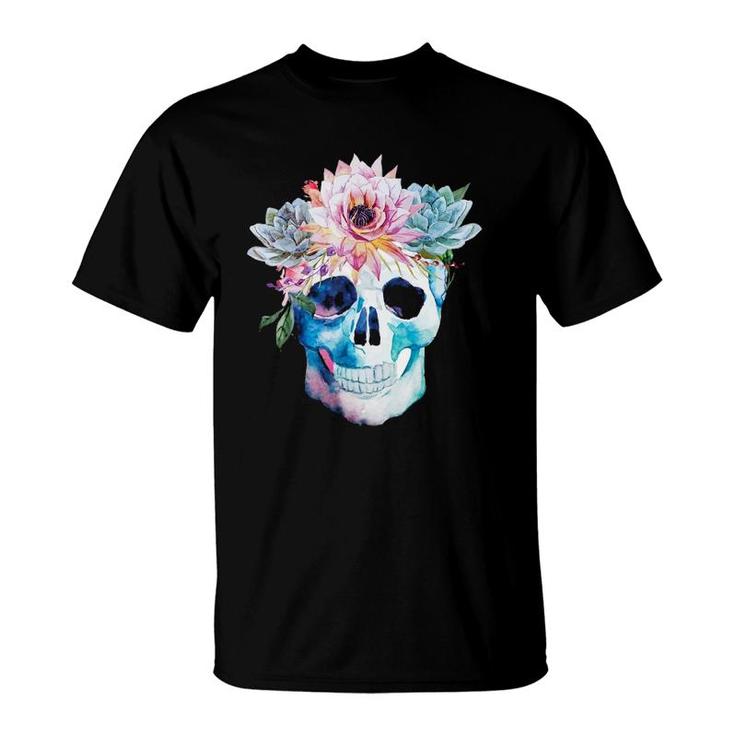 Skull Succulent Lover For Mother's Day T-Shirt