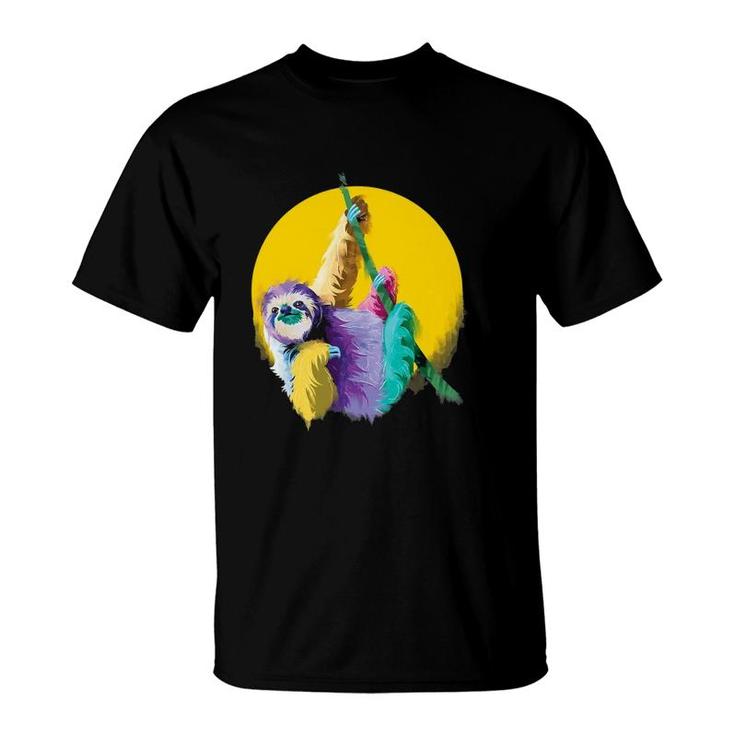 Sloth  Men Women Sloth Lover Graphic Art Sloth T-Shirt
