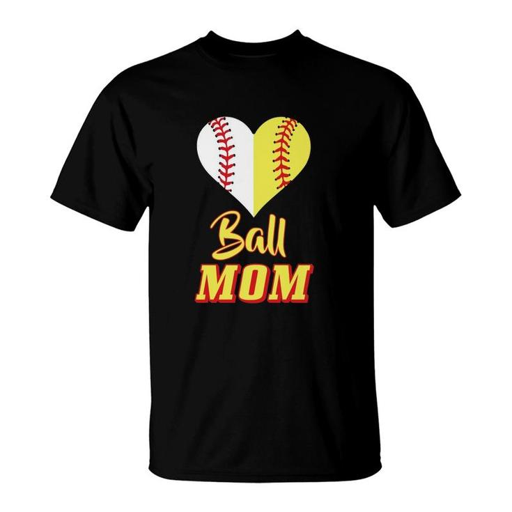 Softball Baseball Mom Sport Mother Gift Idea T-Shirt