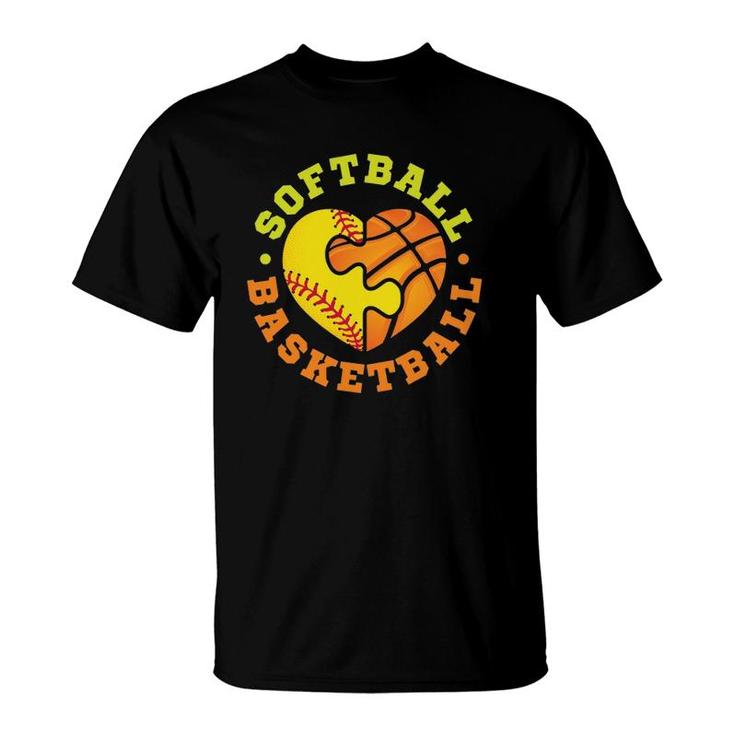 Softball Basketball  Sport Lover T-Shirt