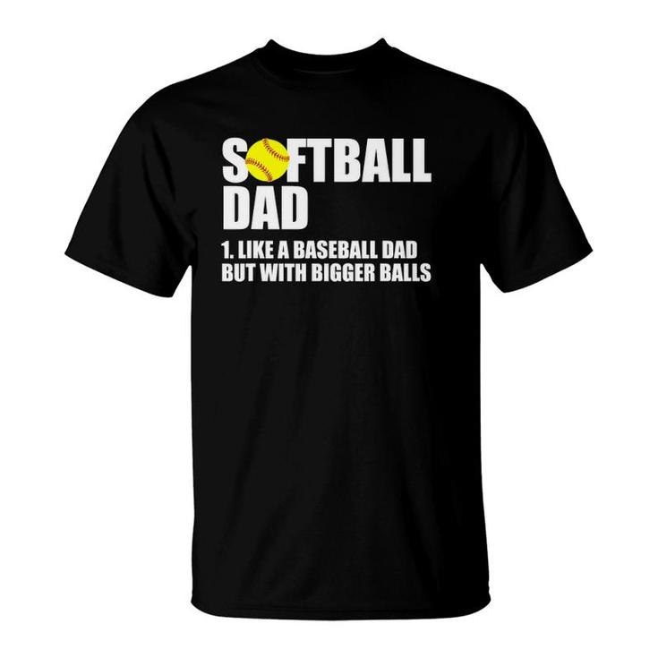 Softball Dad Definition Funny T-Shirt