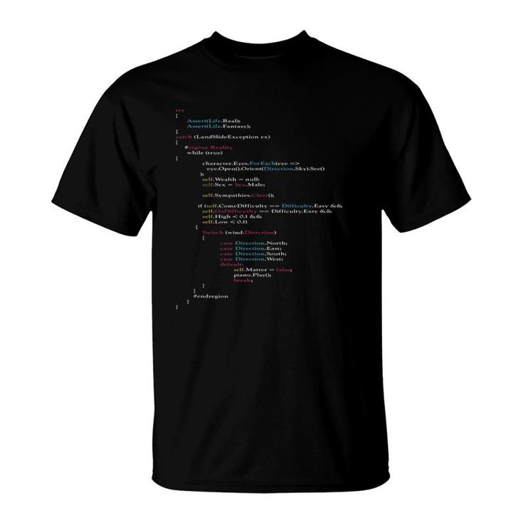 Software Script Html Network Coding Is This The Real Life T-Shirt