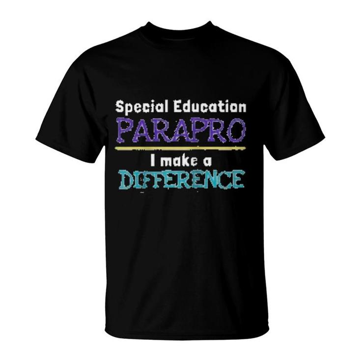 Special Education Paraprofessional Difference Gift T-Shirt