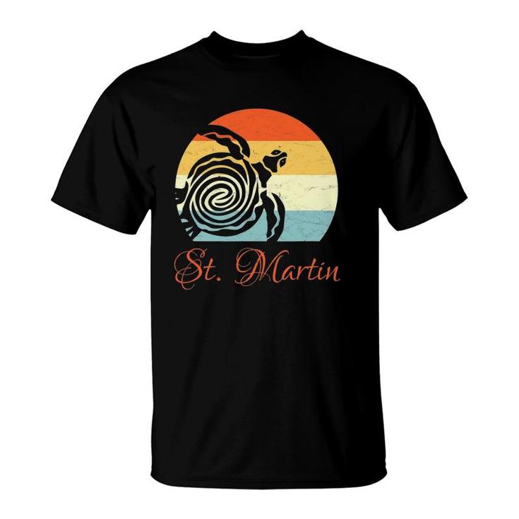 St Martin Caribbean Vintage Retro Throwback Vacation T-Shirt