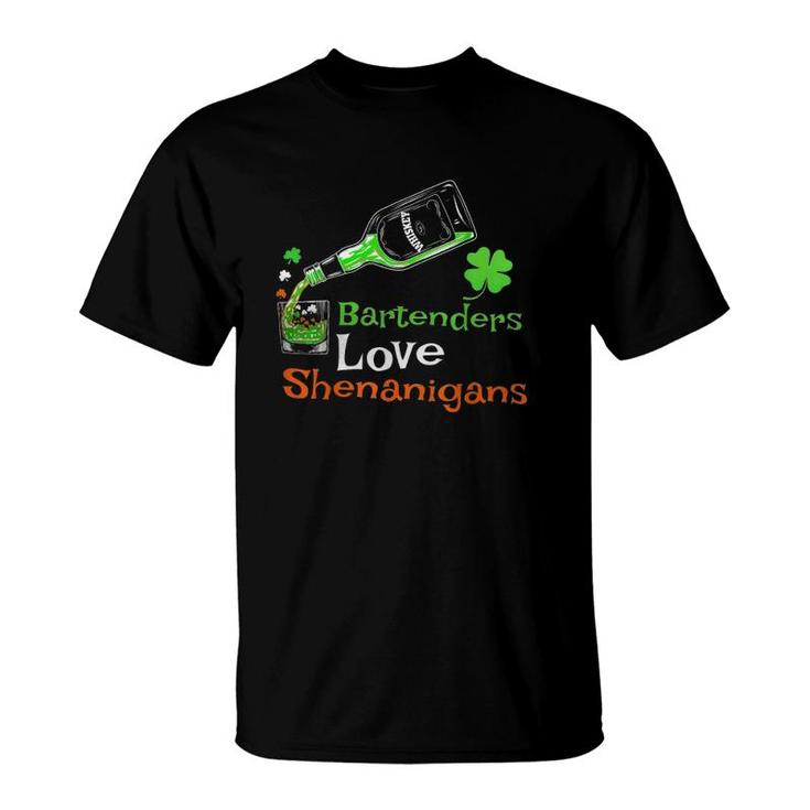 St Patrick's Bartenders  Men Women Shenanigans T-Shirt