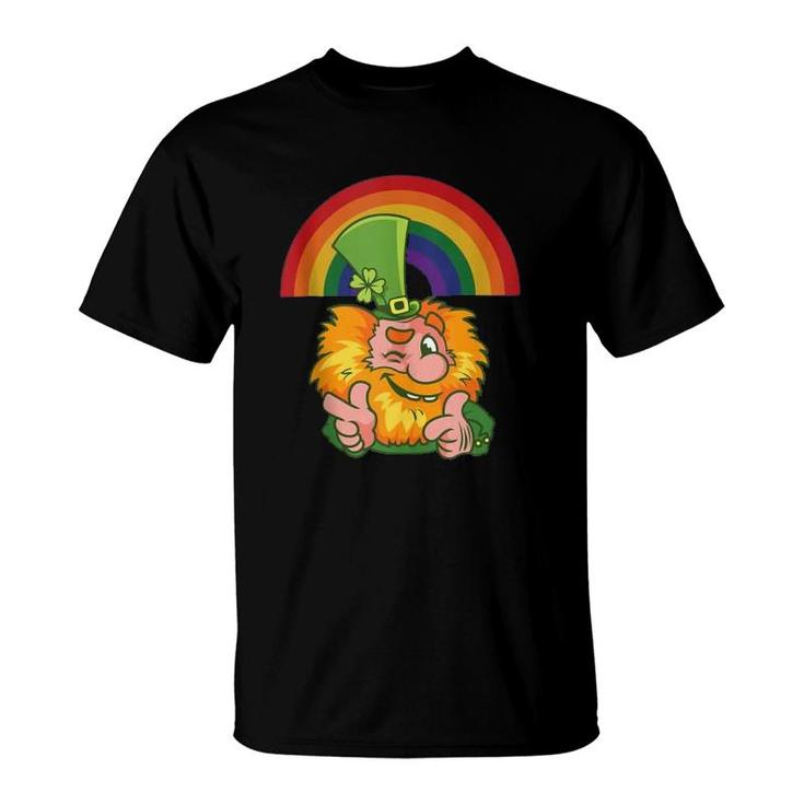 St Patricks Day Funny Rainbow Leprechaun T-Shirt