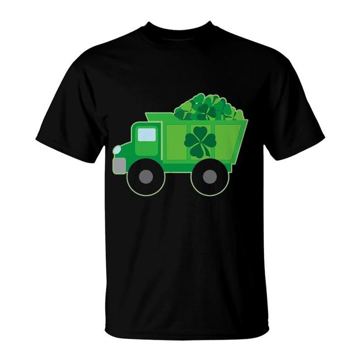 St Patrick's Day Irish Dump Truck Driver Boys Holiday T-Shirt