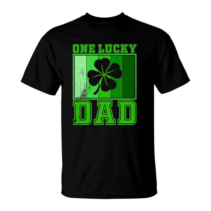 St Patrick's Day One Lucky Dad  Vintage Father Gift T-Shirt