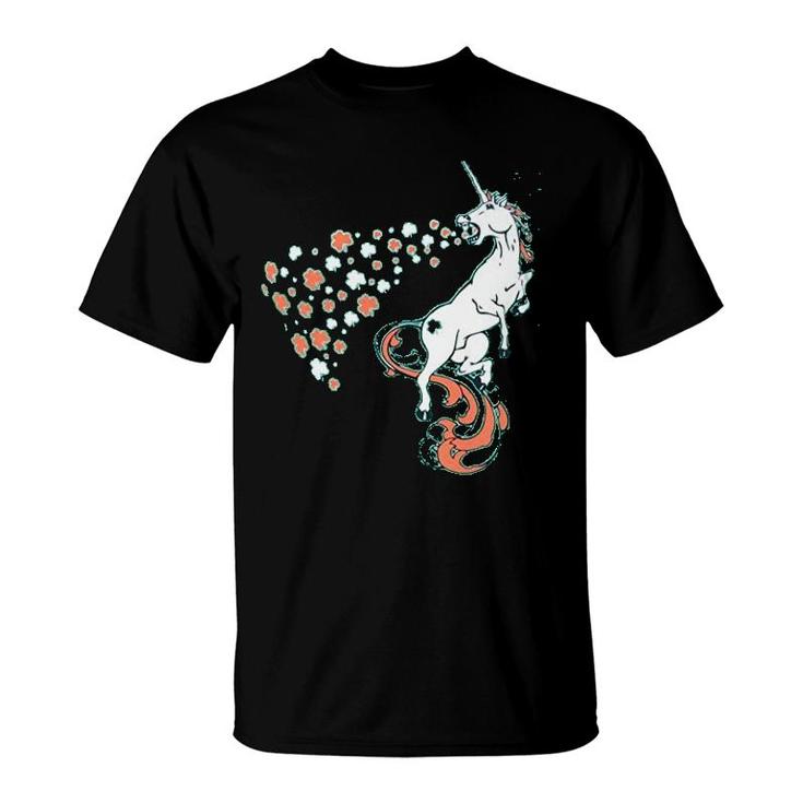 St Patricks Day Unicorn Shamrocks T-Shirt