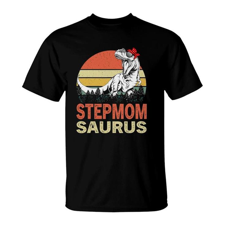 Stepmomsaurus Dinosaurrex Funny Matching Family Saurus T-Shirt