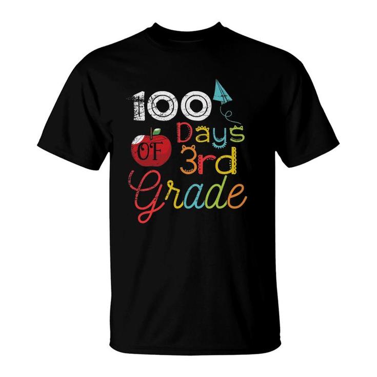 Student Gift 100 Days Of 3Rd Grade 100 Days Of School T-Shirt