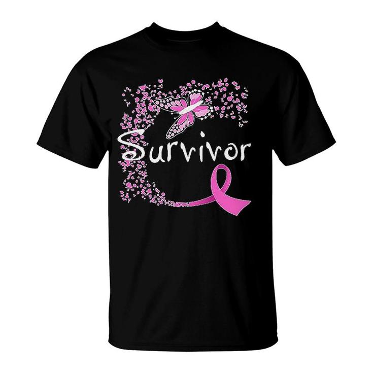 Survivor Butterfly Ribbon T-Shirt