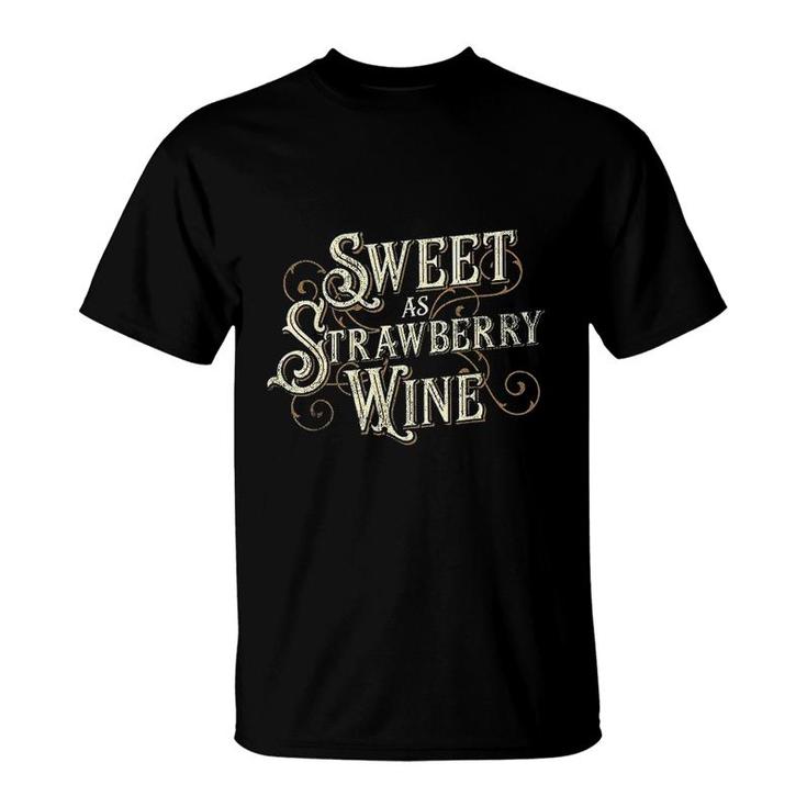 Sweet As Strawberry Wine Ladies er Country T-shirt