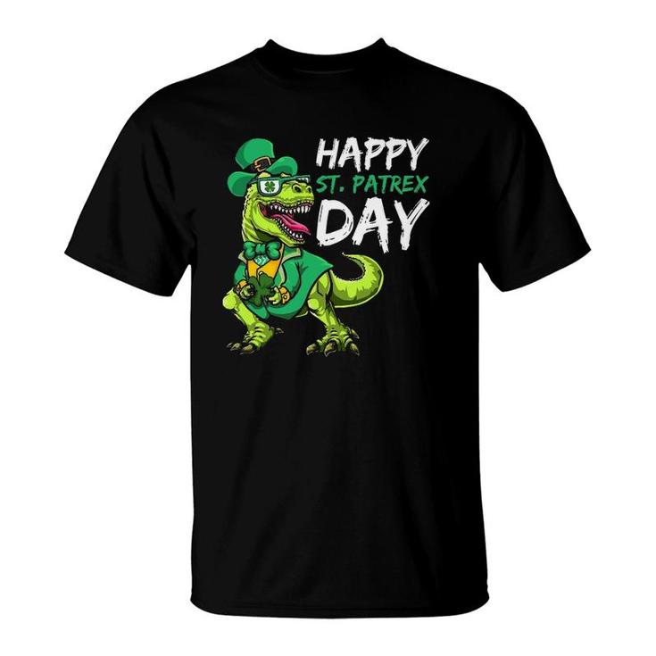 T Rex Dinosaur  St Patrick's Day Toddler Boys T-Shirt