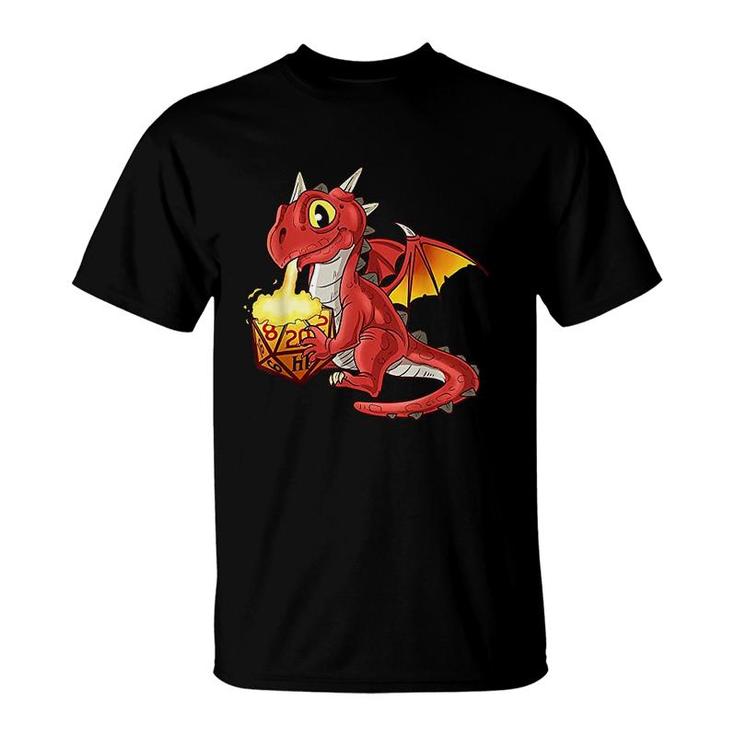 Tabletop Gaming Gift  Dragon Dice Rpg Dragons D20 T-Shirt