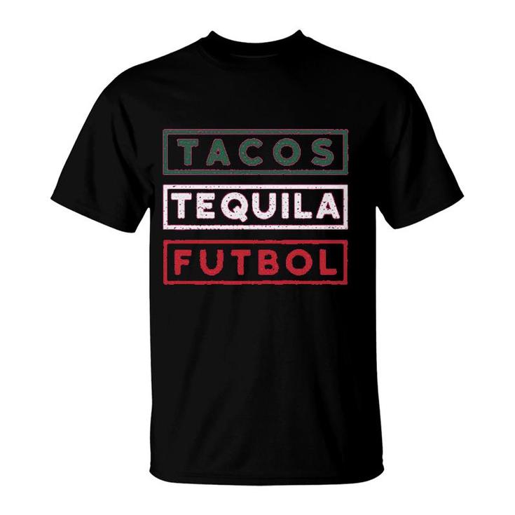 Tacos Tequila Futbol T-Shirt