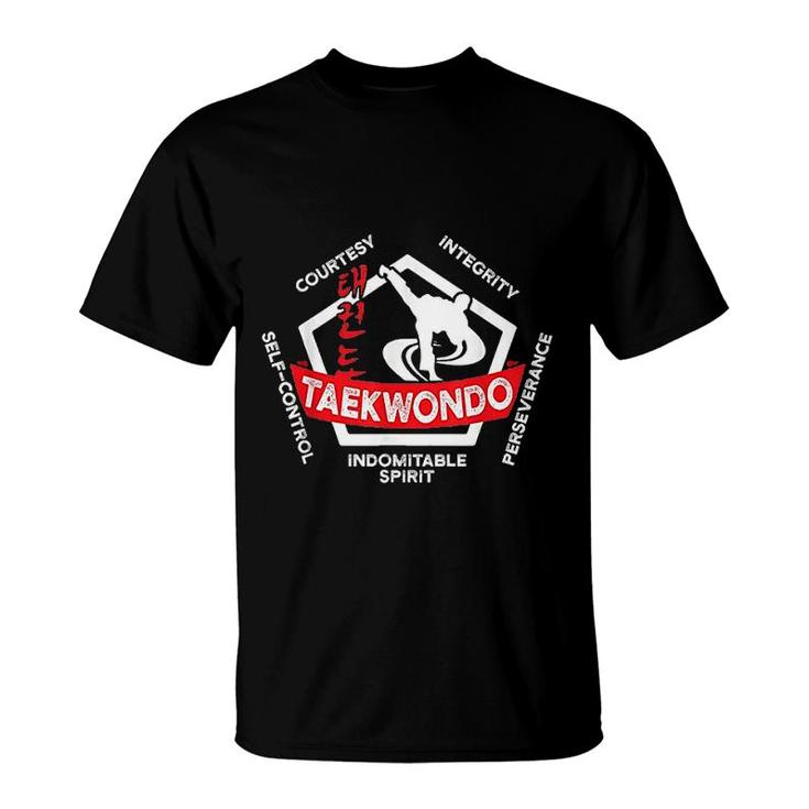 Taekwondo 5 Tenets Martial Arts T-Shirt