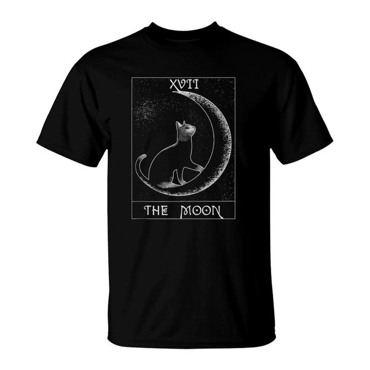 Tarot Card  Crescent Moon & Black Cat Tarot Card Design  T-Shirt