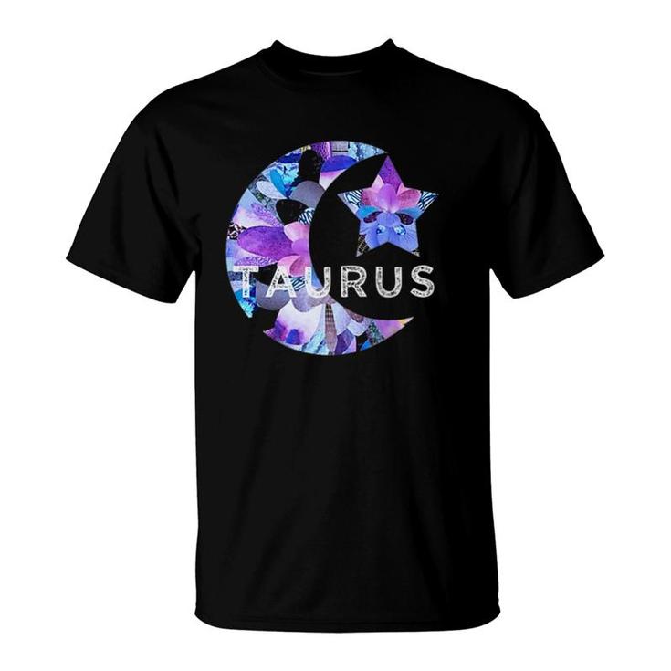 Taurus Gift Zodiac Birthday Astrology Star Moon Sun Sign Dad  T-Shirt