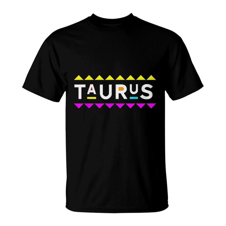 Taurus Zodiac Design 90s Style T-Shirt