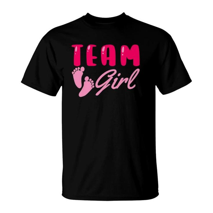 Team Girl Gender Reveal Party Baby Shower Family Matching T-Shirt