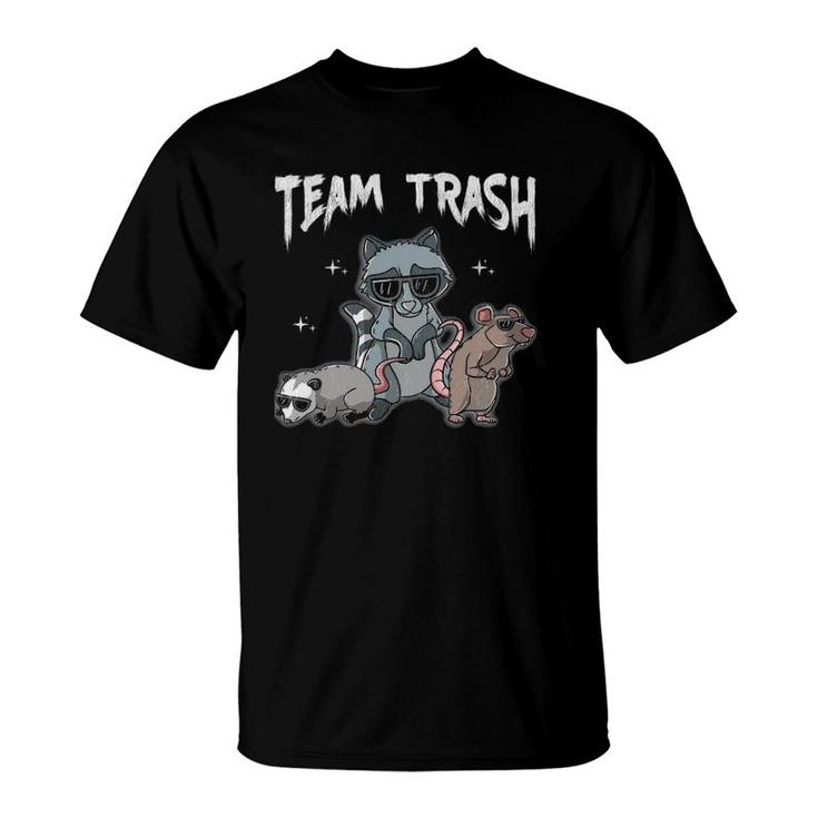 Team Trash  Animal Gang Opossum Raccoon Rat Garbage T-Shirt