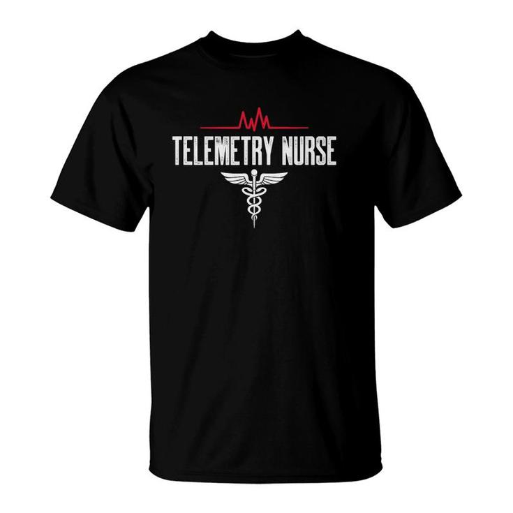 Telemetry Nurse Gift For Nurse And Nursing Student T-Shirt