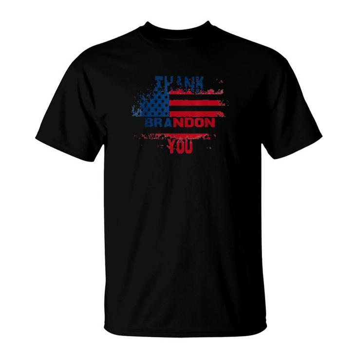 Thank You Brandon American Flag Let's Go Brandon  T-Shirt
